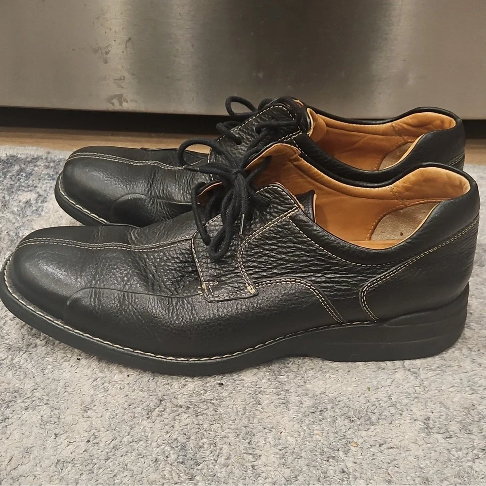 Johnston & Murphy Black Leather Lace-Up Oxford Men's Casual Shoes Size 11